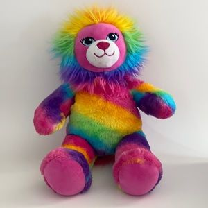 Build a Bear Lion Color Craze Rainbow 17”plush